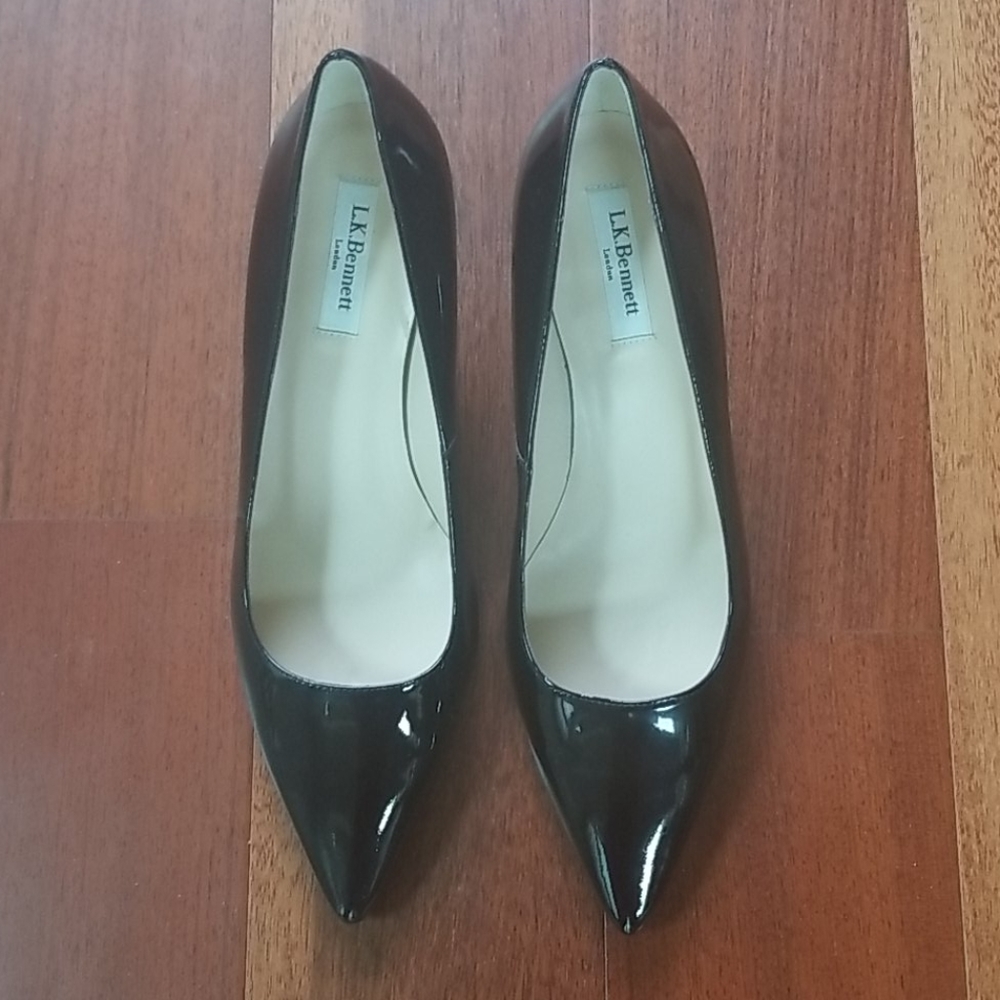 NEW L.K. Bennett London Black Patent Leather Shoe